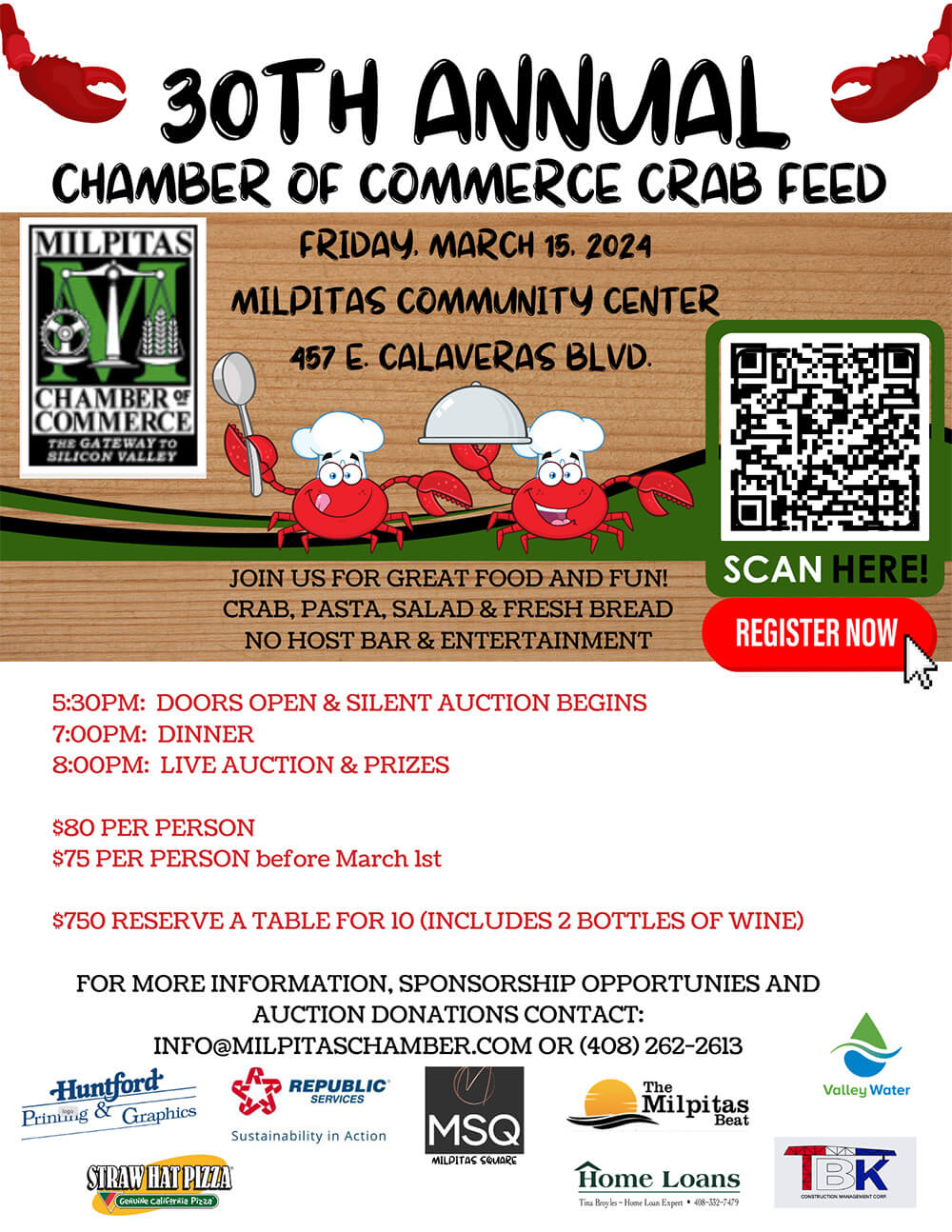 30th Annual Chamber of Commerce Crab Feed